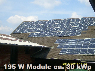 195 W Module ges. Leistung ca. 30 kWp1